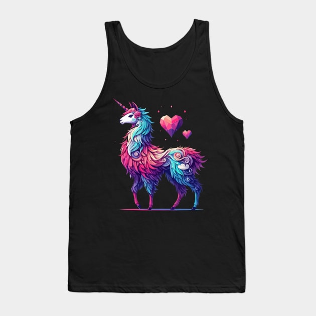 Trendy doodle rainbow llamacorn unicorn llama of love Tank Top by TomFrontierArt